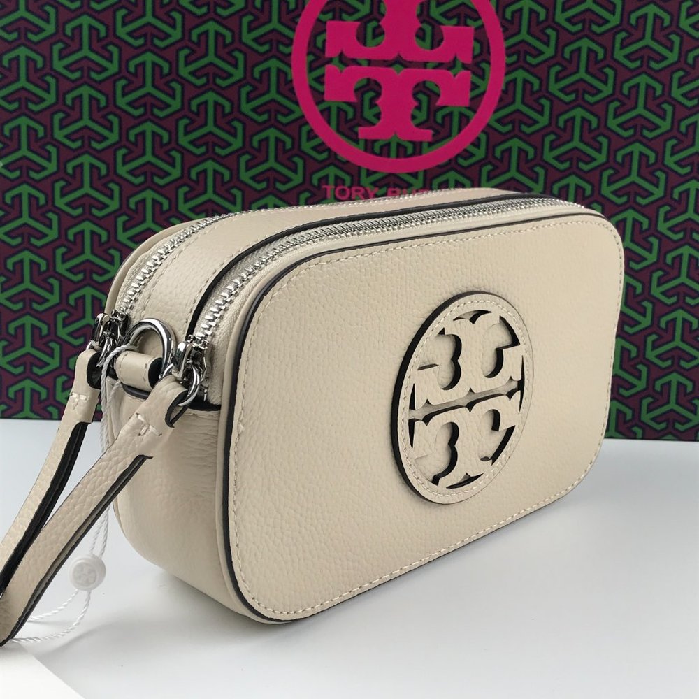 New Ivory Tory Burch Mini Miller Crossbody Bag - Picture 3 of 11